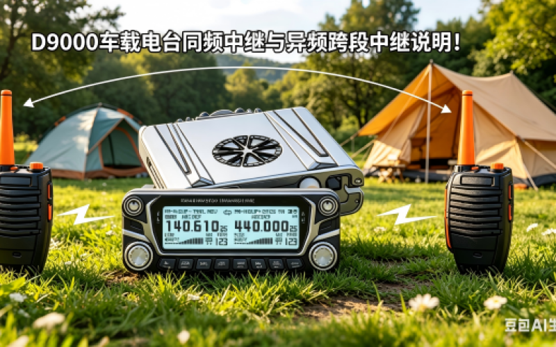 D9000车载电台同频中继与异频跨段中继说明！
