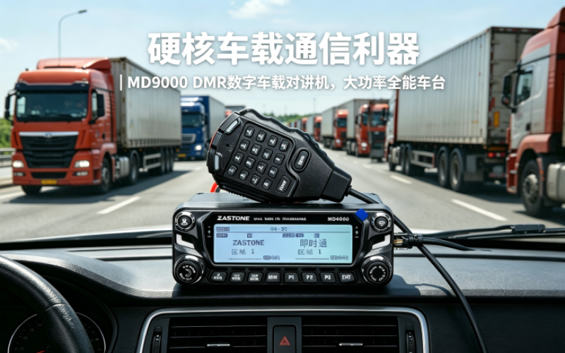 硬核车载通信利器｜MD9000 DMR数字车载对讲机，大功率全能车台。