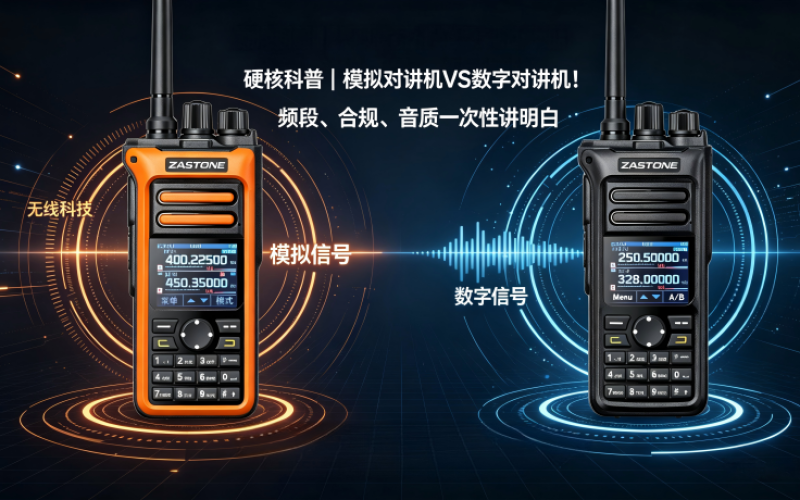 硬核科普｜模拟对讲机VS数字对讲机！频段、合规、音质一次性讲明白。